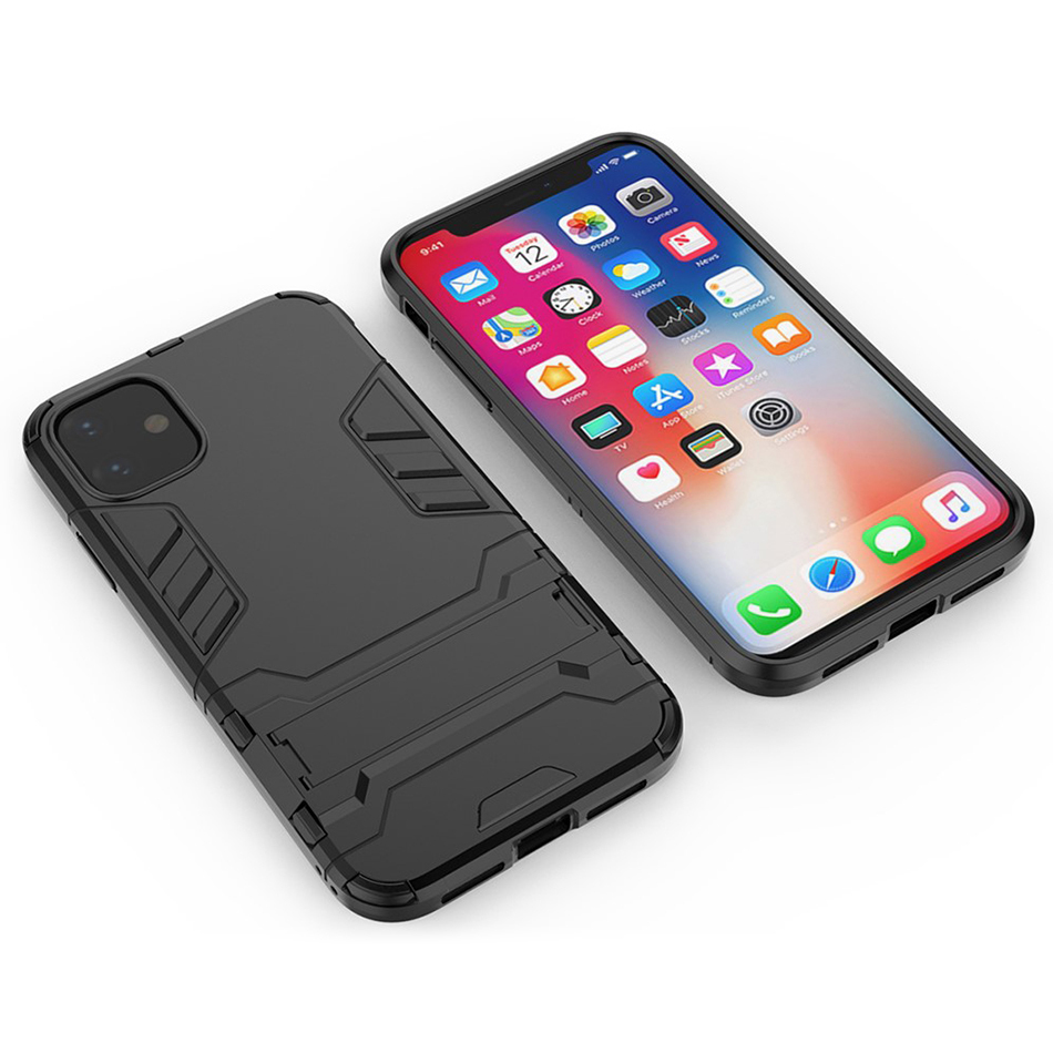 Slim Armour Tough Shockproof Case for Apple iPhone 11 (Black)